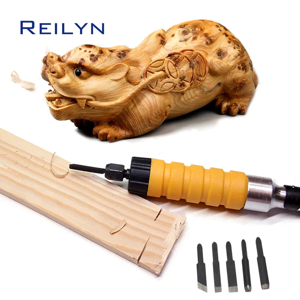 Flexible Shaft Woodworking Chisel Carving Tool Extension Cable Carpenter Graving Knife Rotary Tools