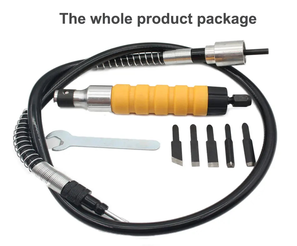 Flexible Shaft Woodworking Chisel Carving Tool Extension Cable Carpenter Graving Knife Rotary Tools