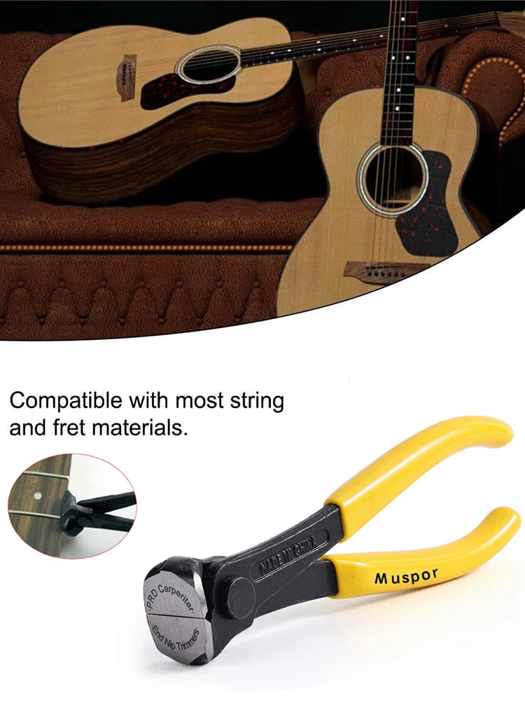 Guitar Bass String Fret Wire End Cutter Scissors Pliers Professional Guitar Fret Puller Repair Maintenance Luthier Tool