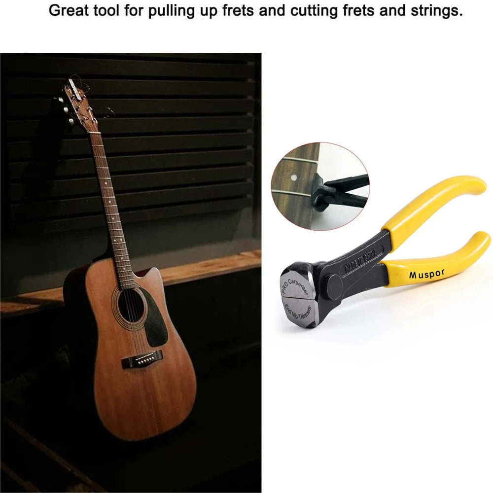 Guitar Bass String Fret Wire End Cutter Scissors Pliers Professional Guitar Fret Puller Repair Maintenance Luthier Tool