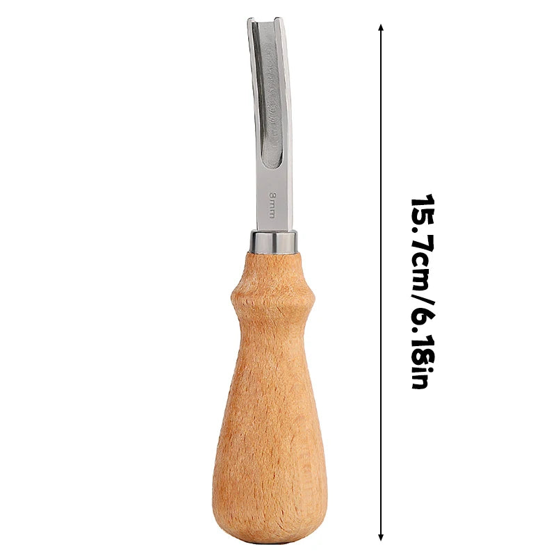 Fenrry 4/6/8/10mm Leather Edge Beveler Tool French Skiver Wide Mouth Leather Edge Bevelers Skiving Trimmer Crafting Tools