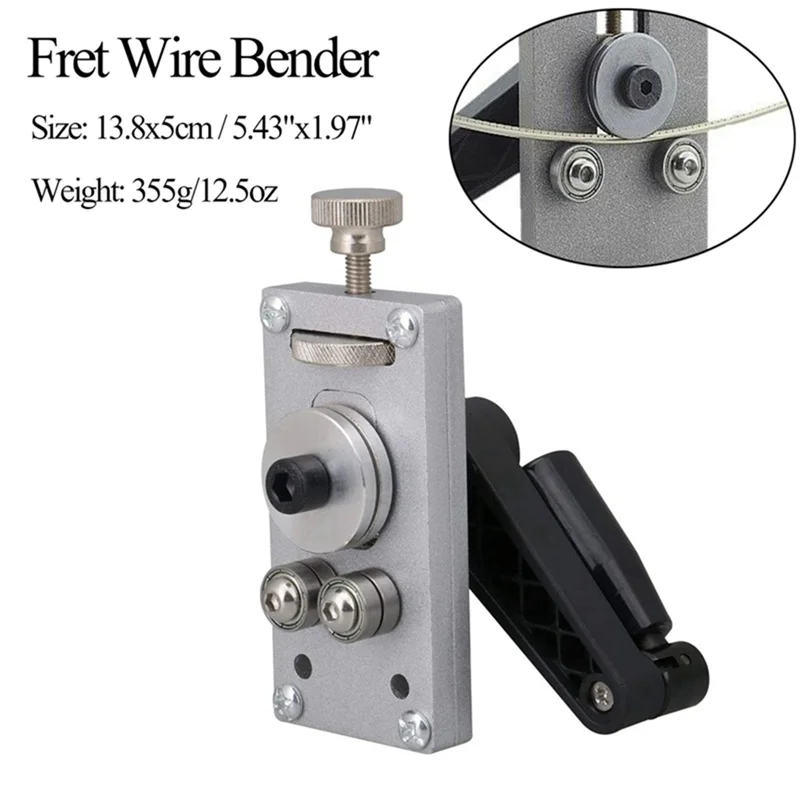 Guitar Bass Luthier Tool Alloy Fret Bender Luthier Tool for Guitar Bass Fret Bending and Straightening
