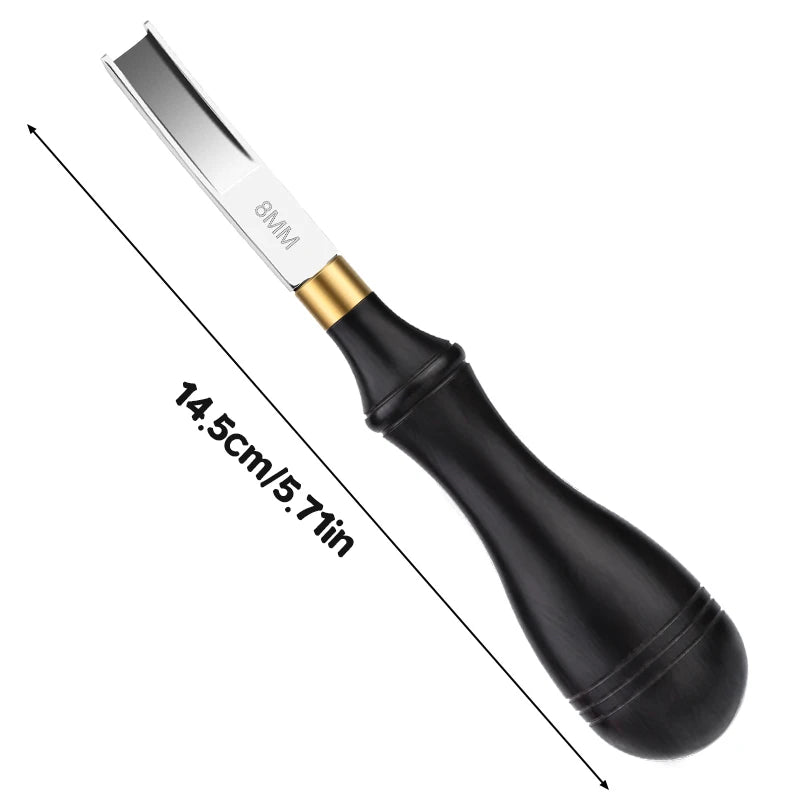 Fenrry 4/6/8/10mm Leather Edge Beveler Tool French Skiver Wide Mouth Leather Edge Bevelers Skiving Trimmer Crafting Tools