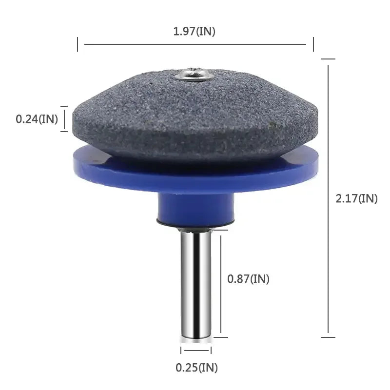 Afilador de cortacésped eléctrico con cabezal de molienda resistente al desgaste y lijadora de piedra de afilar