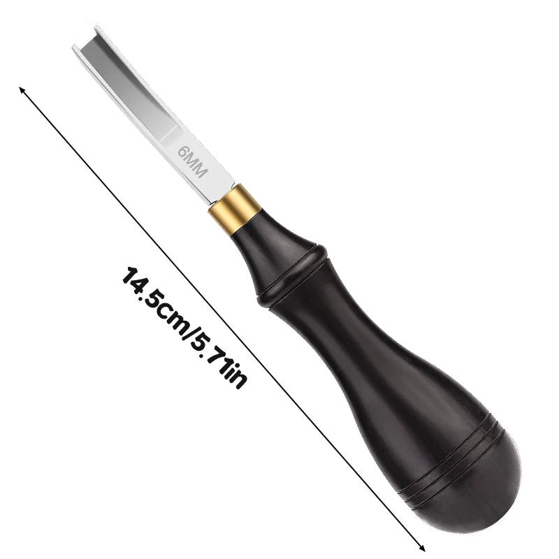 Fenrry 4/6/8/10mm Leather Edge Beveler Tool French Skiver Wide Mouth Leather Edge Bevelers Skiving Trimmer Crafting Tools